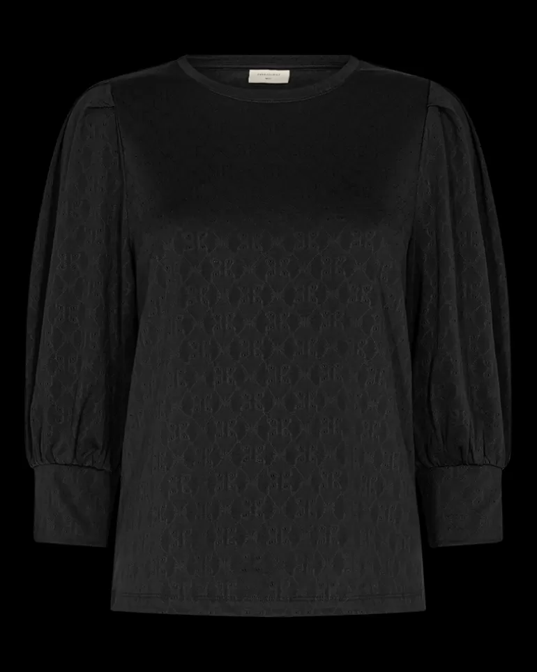 FREEQUENT FQBLOND - BLOUSE WITH BALLOON SLEEVES - Black Discount