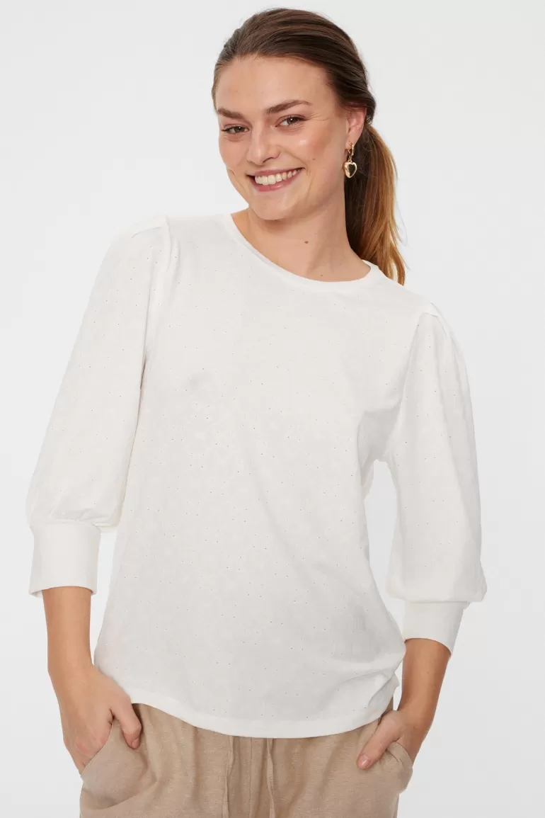 FREEQUENT FQBLOND - BLOUSE WITH BALLOON SLEEVES - WHITE Off-white Fashion
