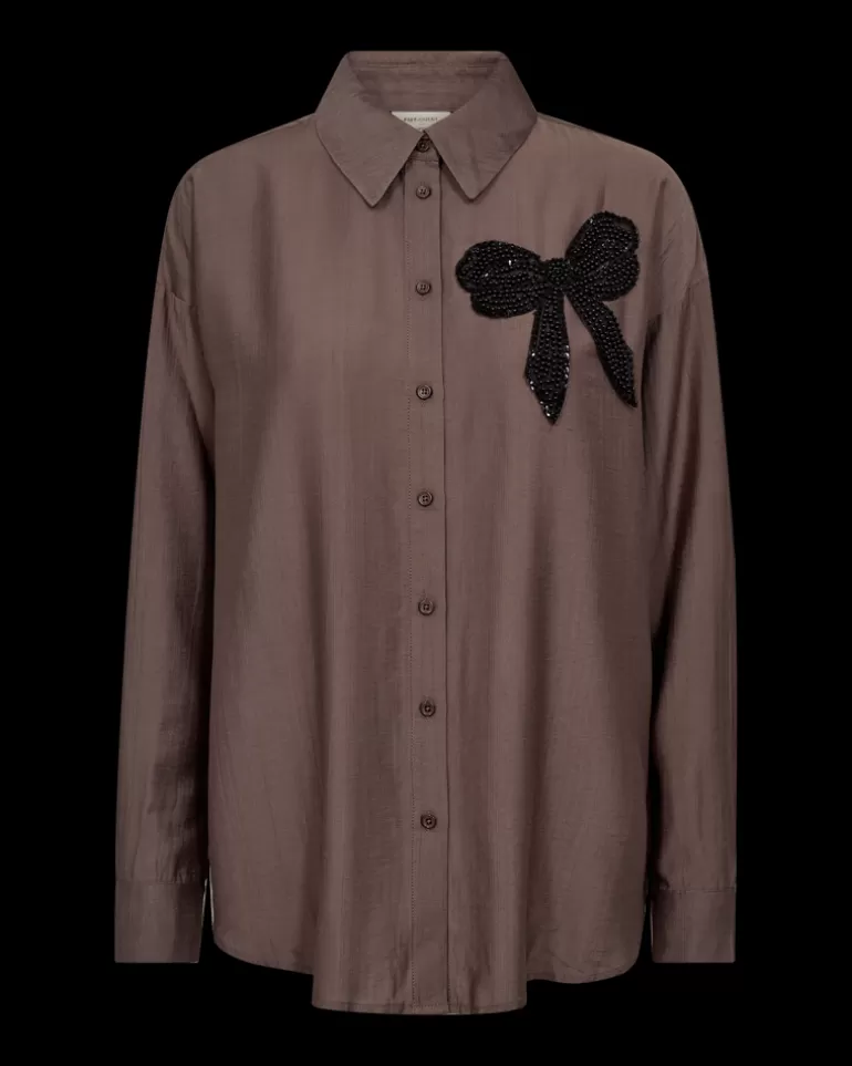 FREEQUENT FQBOWY - SHIRT - BROWN Morelw.Black Best