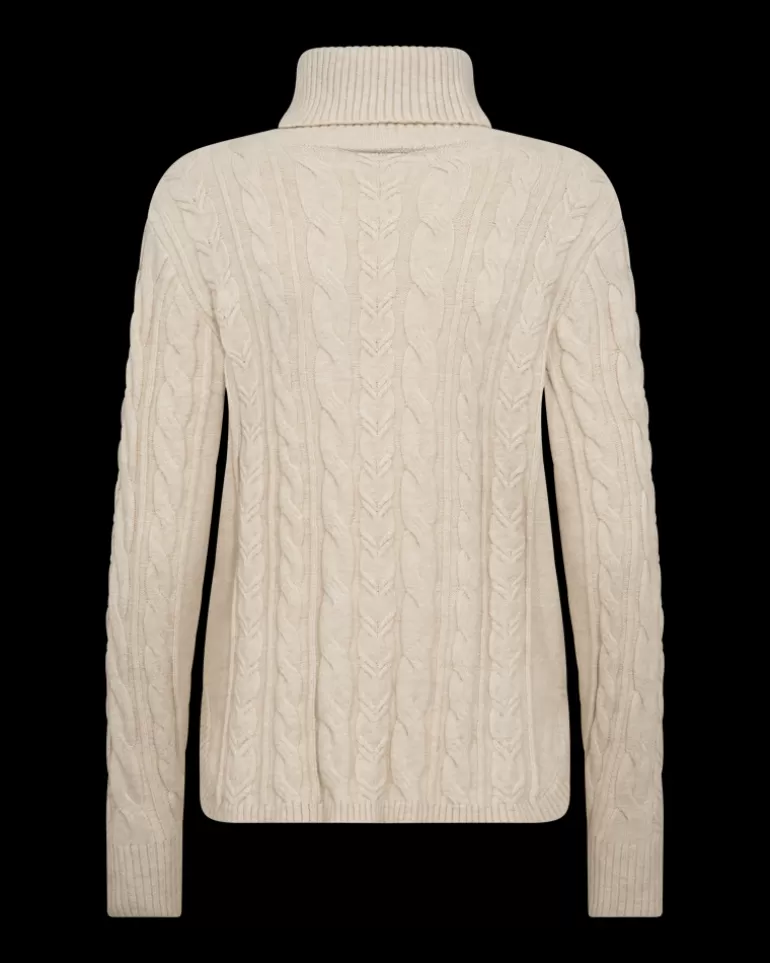 FREEQUENT FQCLAURA - TURTLENECK - BEIGE Moonbeammelange Store