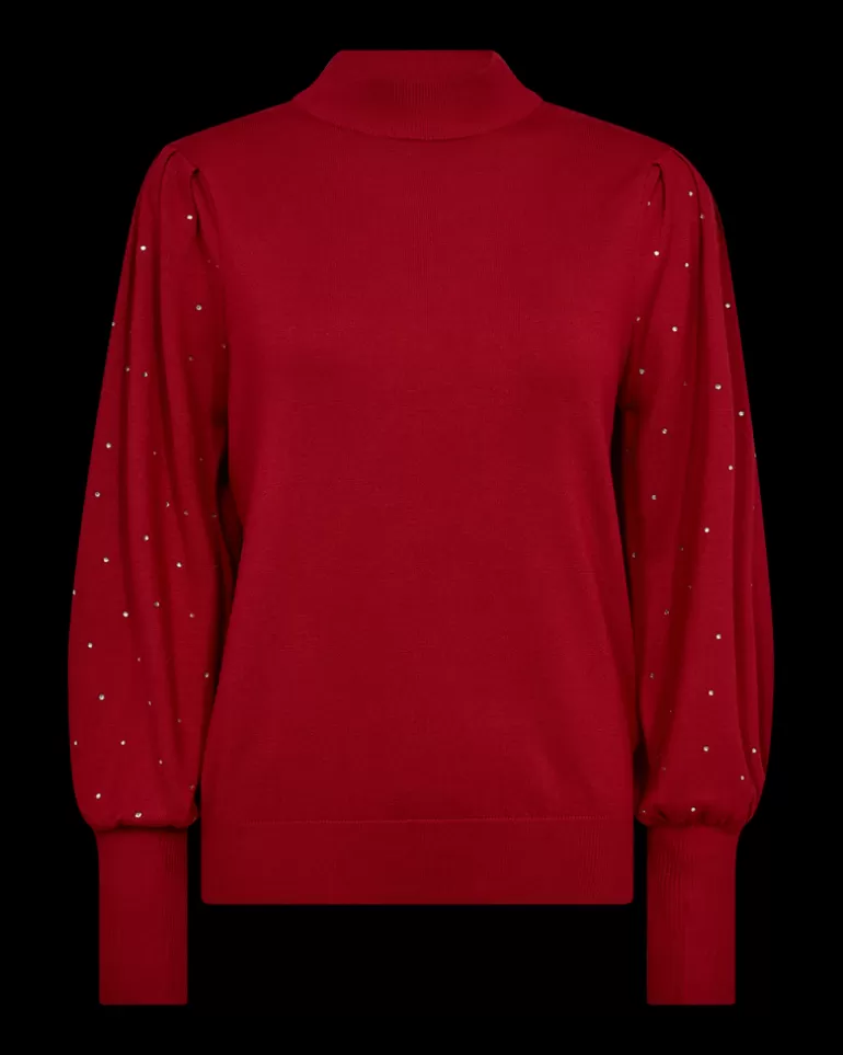 FREEQUENT FQDOTKA - PULLOVER - RED ChiliPepper Outlet