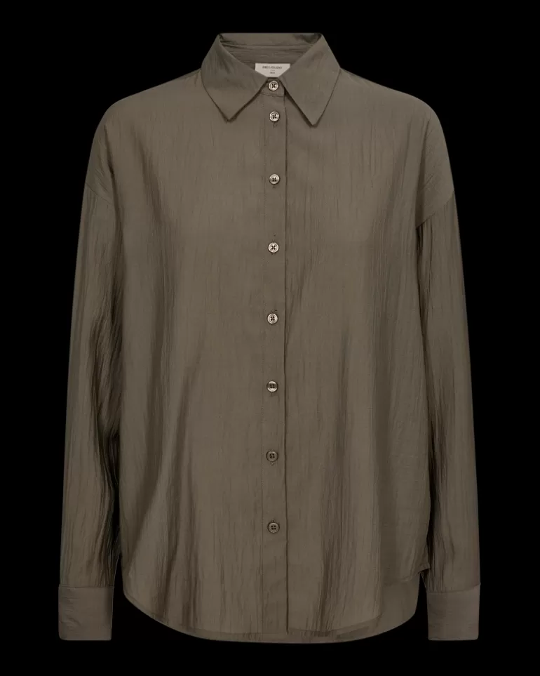 FREEQUENT FQELODIE-  SHIRT - BROWN Morel Shop