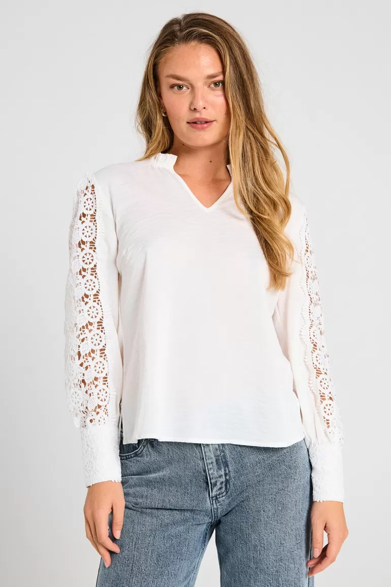 FREEQUENT FQESSA - BLOUSE - WHITE StarOff-white Hot