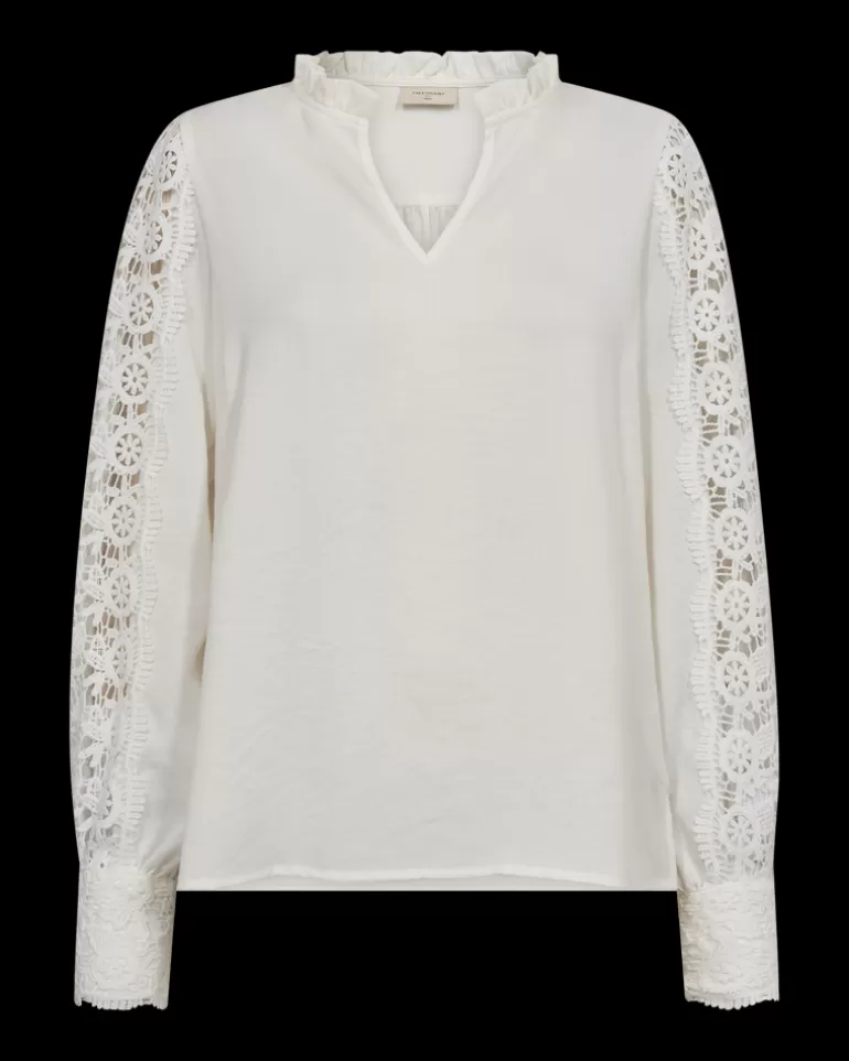 FREEQUENT FQESSA - BLOUSE - WHITE StarOff-white Hot