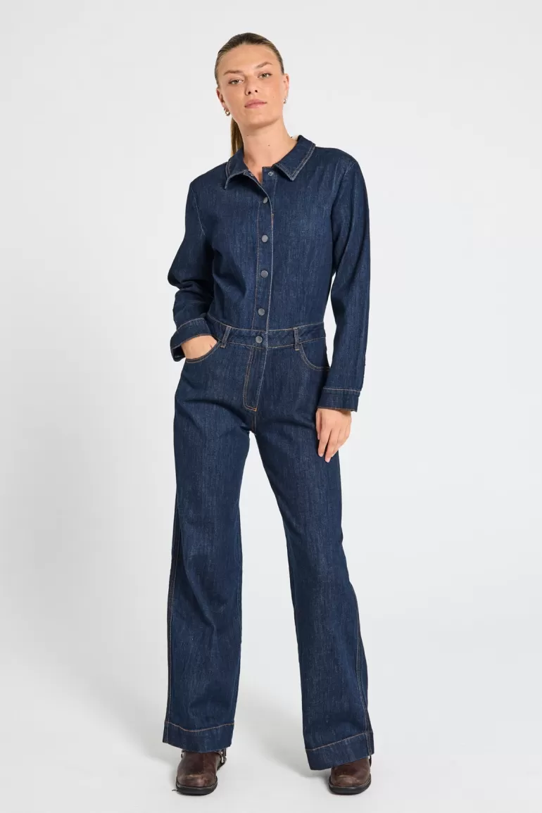 FREEQUENT FQFILOY - JUMPSUIT - BLUE DarkBlueDenim Hot