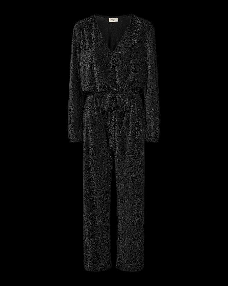 FREEQUENT FQGLITTO - JUMPSUIT - BLACK Blackw.Silver Cheap