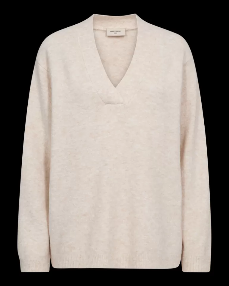 FREEQUENT FQGRSEVALIN - PULLOVER - BEIGE MoonbeamMelange Discount