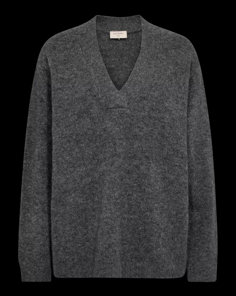 FREEQUENT FQGRSEVALIN - PULLOVER - GREY DarkGreyMelange Online