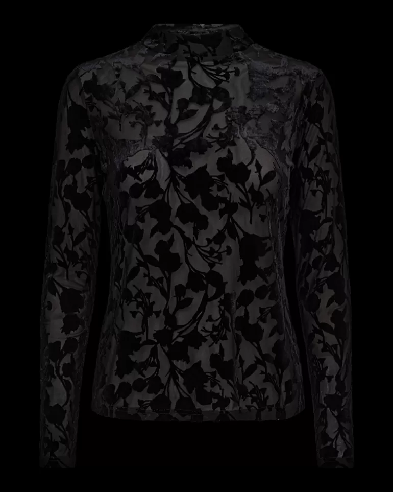 FREEQUENT FQISKA - BLOUSE - BLACK Blackw.BlackFlower Best Sale