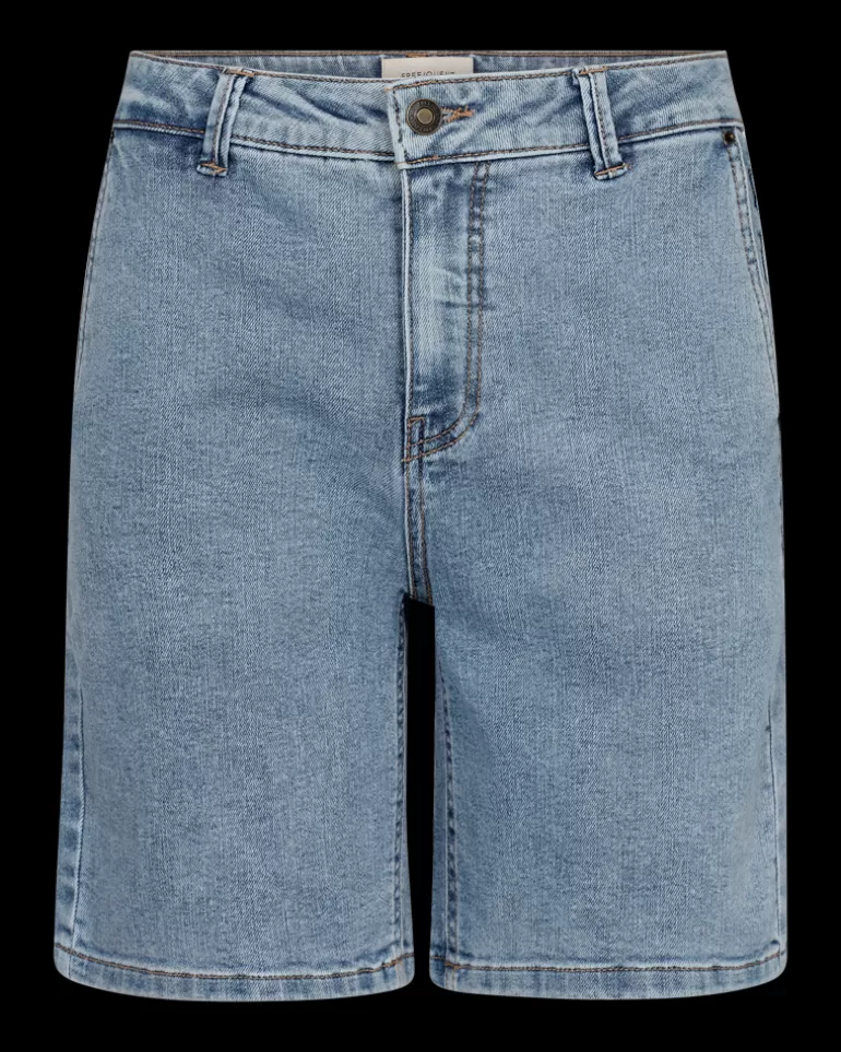 FREEQUENT FQJANE - SHORTS - BLUE LightBlueDenim Cheap