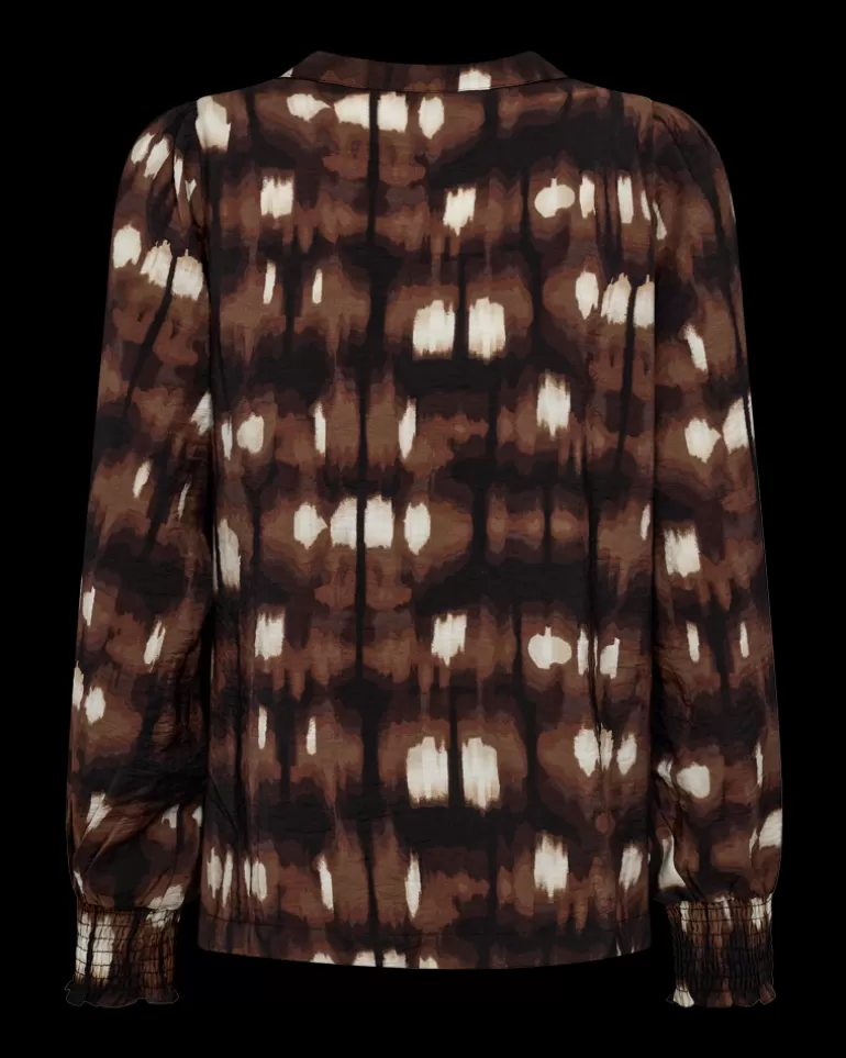 FREEQUENT FQJULIE - SHIRT - BROWN AND BLACK Blackw.Partridge Cheap