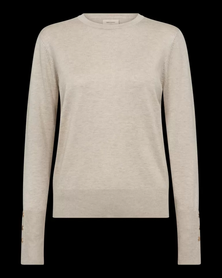 FREEQUENT FQKATIE - FINE-KNIT PULLOVER - BEIGE Moonbeammelange Discount