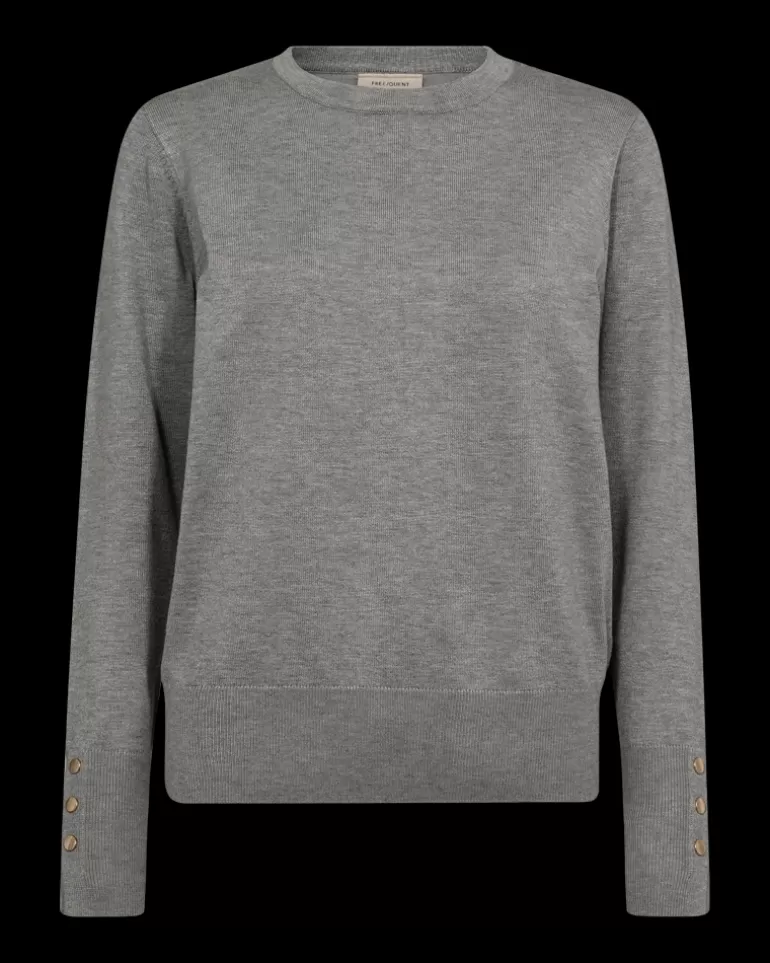 FREEQUENT FQKATIE - FINE-KNIT PULLOVER - GREY MediumGreymlg. Shop