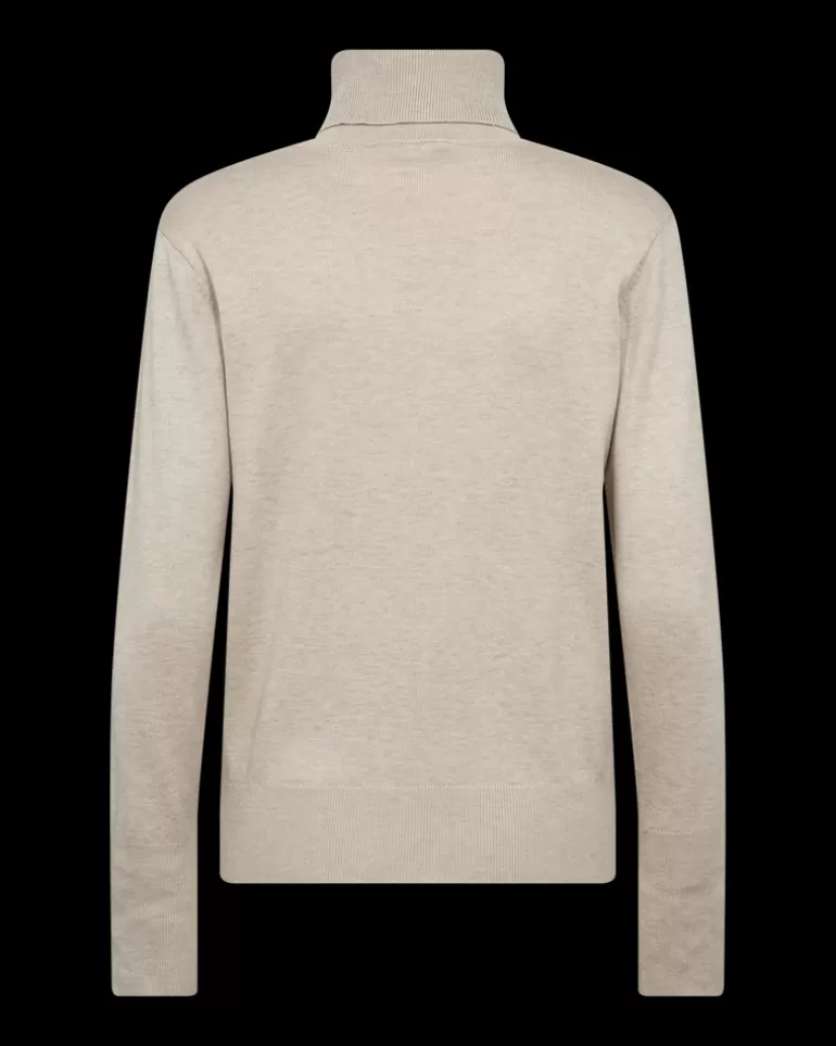 FREEQUENT FQKATIE - TURTLENECK - BEIGE Moonbeammelange Shop