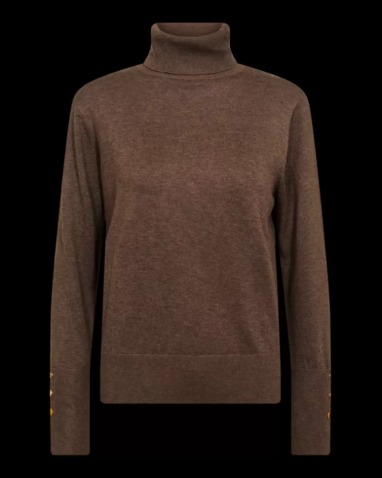 FREEQUENT FQKATIE - TURTLENECK - BROWN MorelMelange Discount
