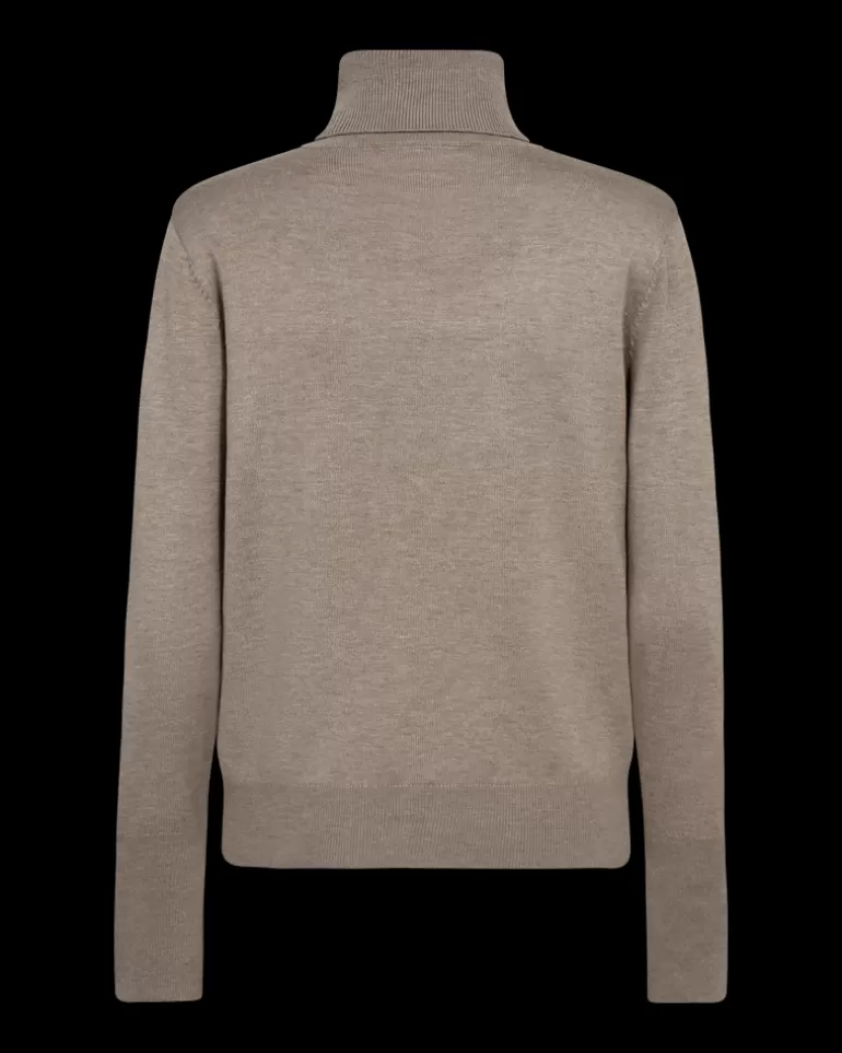 FREEQUENT FQKATIE - TURTLENECK - BROWN DesertTaupeMelange Online