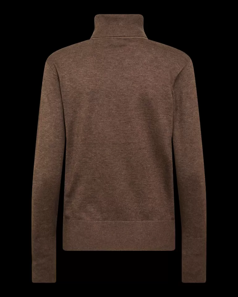 FREEQUENT FQKATIE - TURTLENECK - BROWN MorelMelange Discount