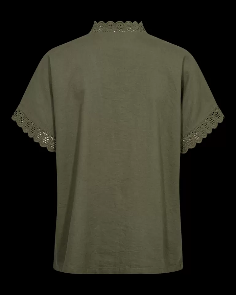 FREEQUENT FQLARRY - LINEN SHIRT - GREEN DeepLichenGreen Outlet