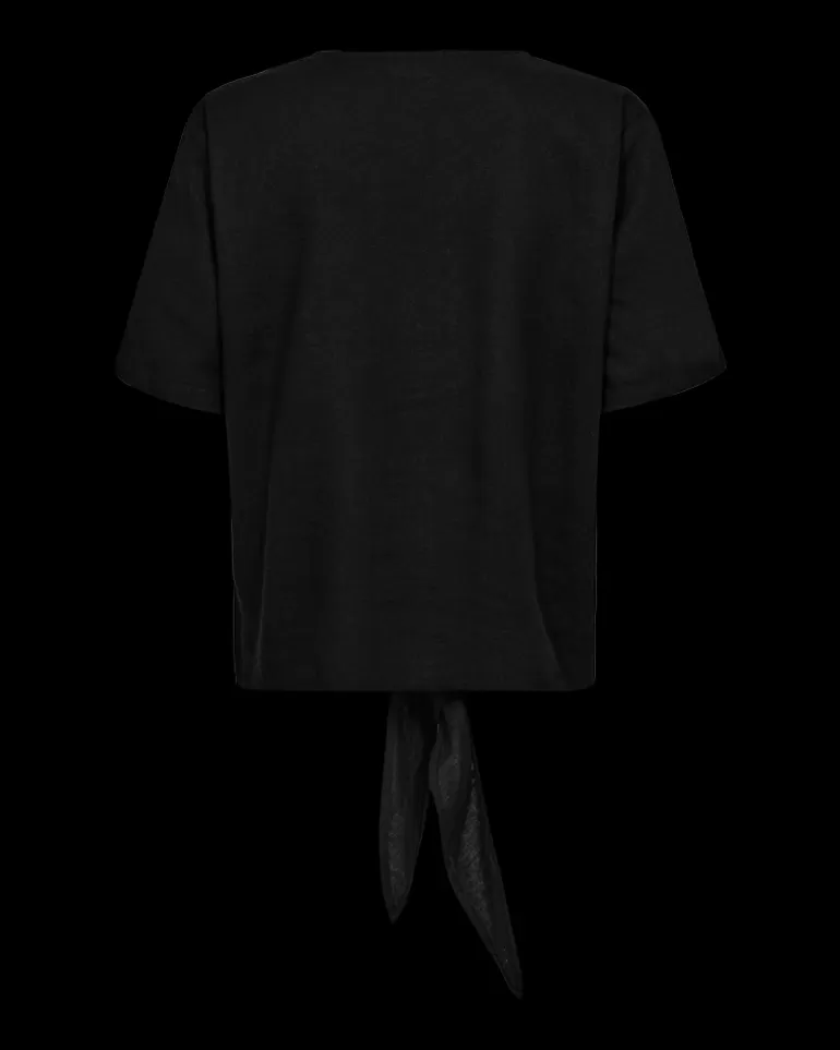 FREEQUENT FQLAVA - LINEN BLEND BLOUSE - Black Shop