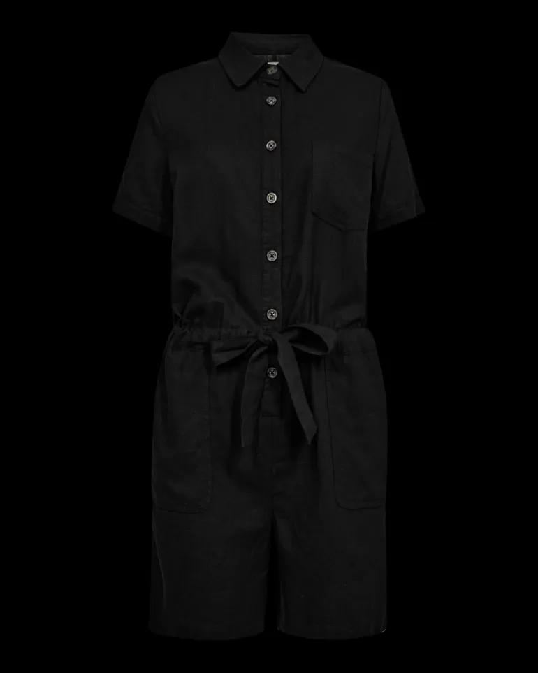 FREEQUENT FQLAVA - LINEN JUMPSUIT - Black Online