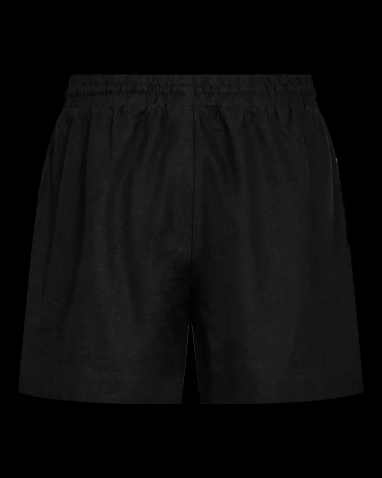 FREEQUENT FQLAVA - LINEN SHORTS - Black Online