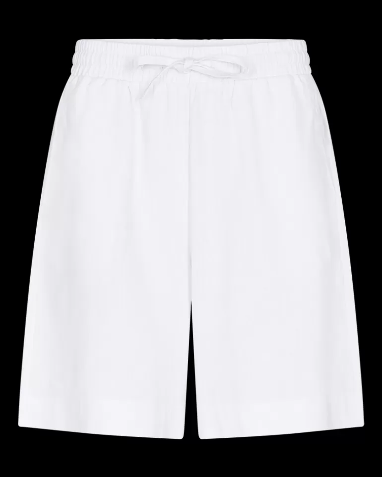 FREEQUENT FQLAVA - LINEN SHORTS - WHITE Brilliantwhite Discount