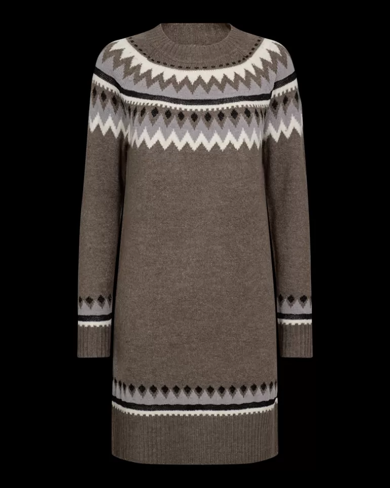FREEQUENT FQMAYFAIR - DRESS - GREY AND BROWN MorelMel.w.Med.GreyMel. Flash Sale