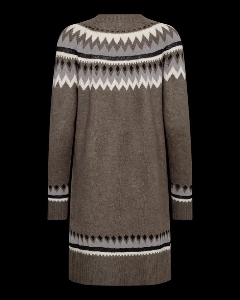 FREEQUENT FQMAYFAIR - DRESS - GREY AND BROWN MorelMel.w.Med.GreyMel. Flash Sale