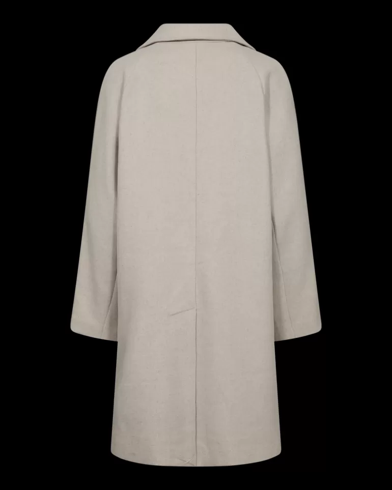 FREEQUENT FQMELLON - LONG JACKET - BEIGE MoonbeamMelange Flash Sale