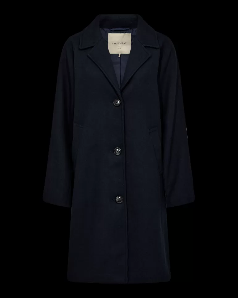 FREEQUENT FQMELLON - LONG JACKET - BLUE NavyBlazer Fashion