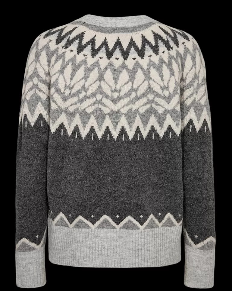 FREEQUENT FQMERLA - PULLOVER - GREY DarkGreyMelwLightGreyMel Cheap