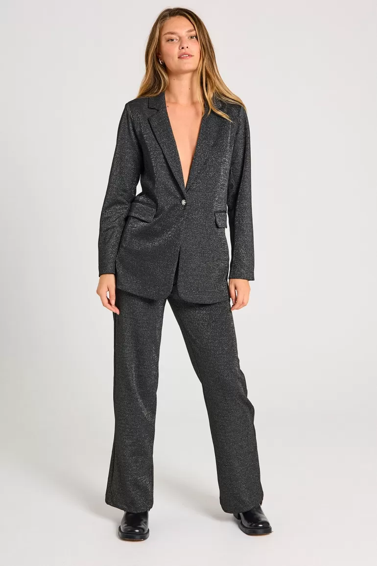 FREEQUENT FQNANNILUX - BLAZER - BLACK Blackw.Silver Hot