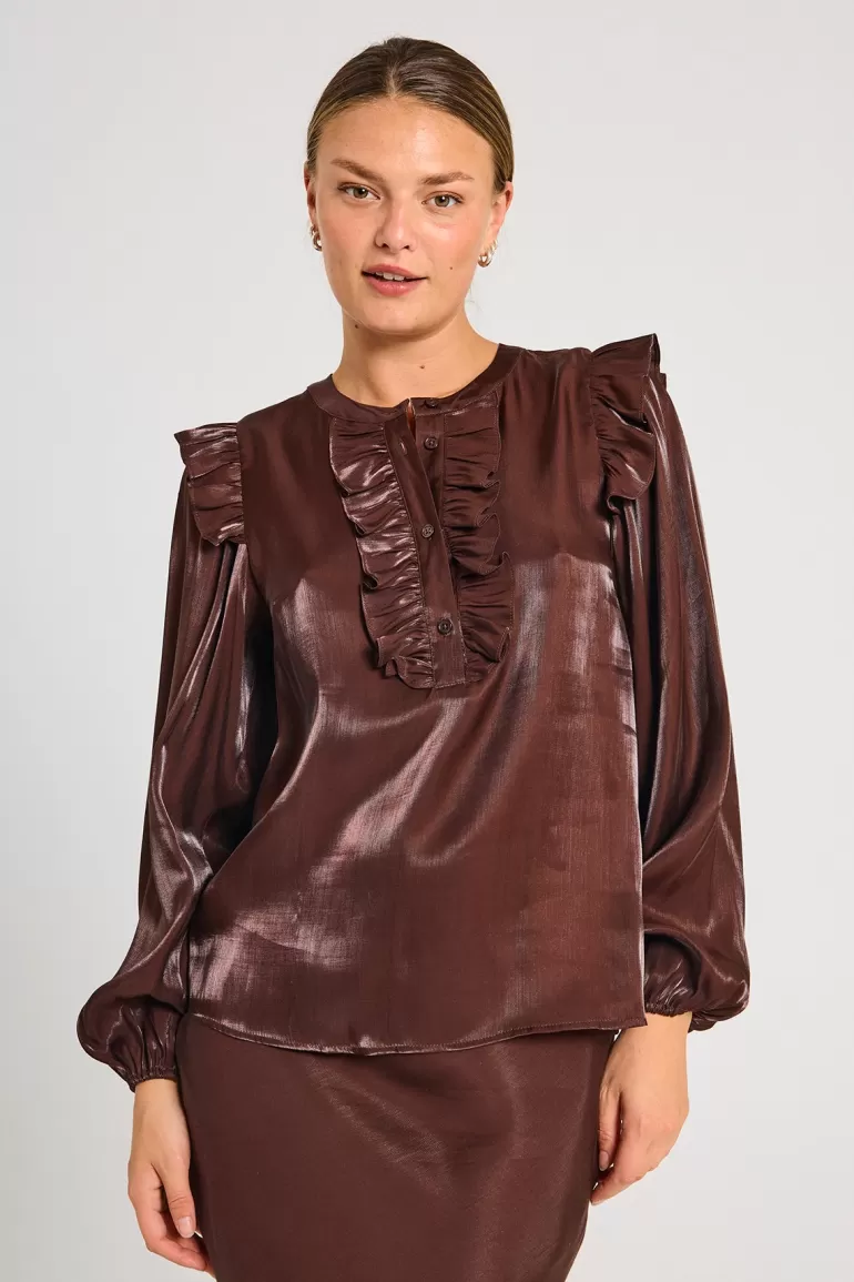FREEQUENT FQNARON - BLOUSE - BROWN CoffeeBean Cheap