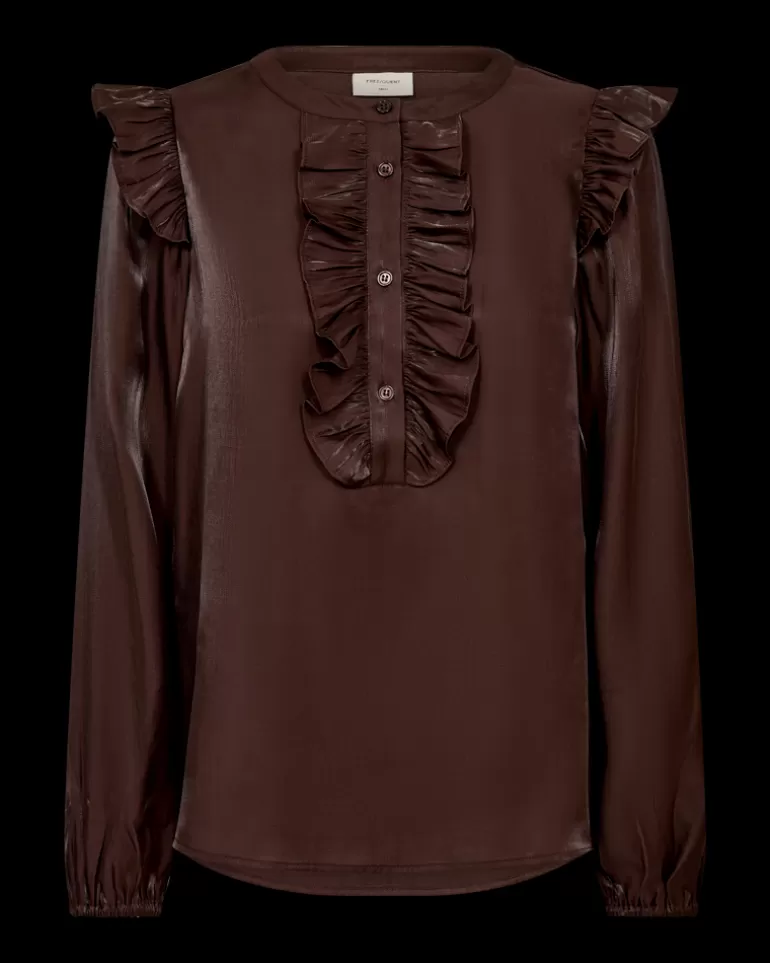FREEQUENT FQNARON - BLOUSE - BROWN CoffeeBean Cheap