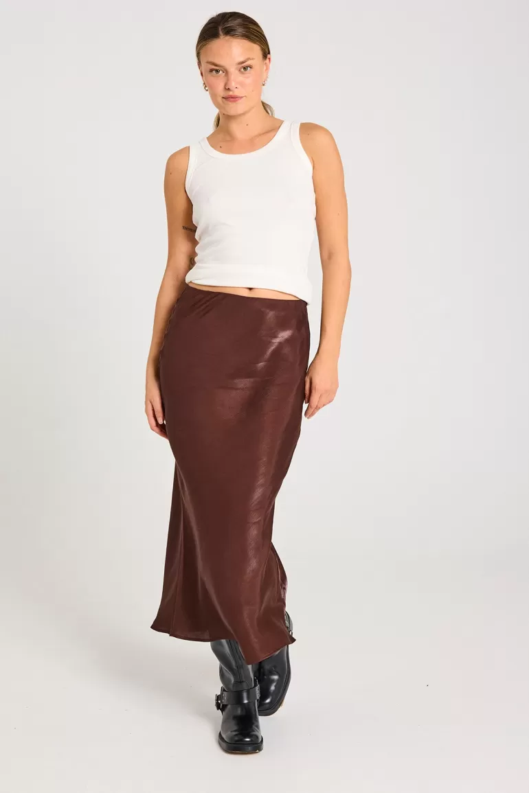 FREEQUENT FQNARON - SKIRT - BROWN CoffeeBean Cheap
