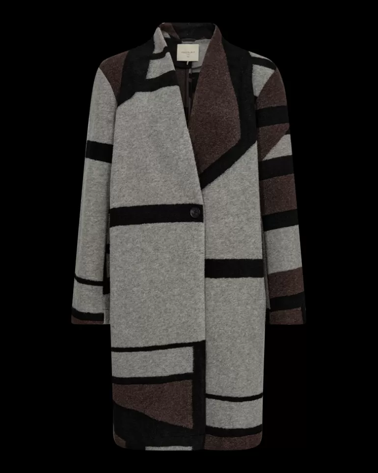 FREEQUENT FQNOELLE - JACKET - GREY LightGreyMelangew.Black Store