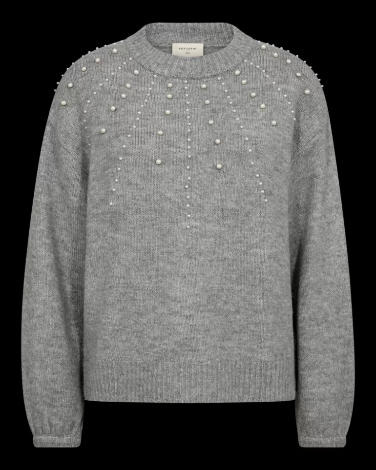 FREEQUENT FQPEARL - PULLOVER - GREY Med.GreyMelange Fashion