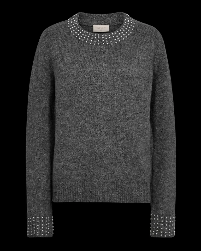 FREEQUENT FQPEARL - PULLOVER - GREY DarkGreyMelange Sale