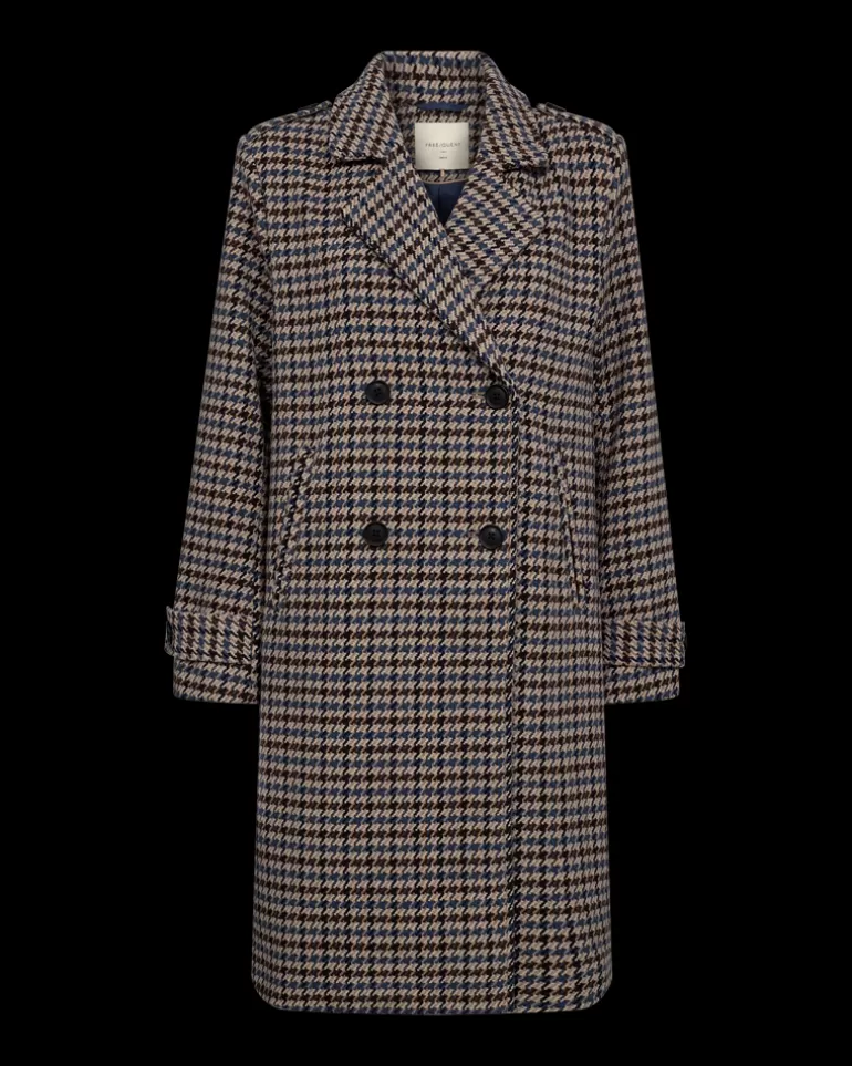 FREEQUENT FQPEPPY - JACKET - BEIGE AND BLUE SimplyTaupew.NavyBlazer Store