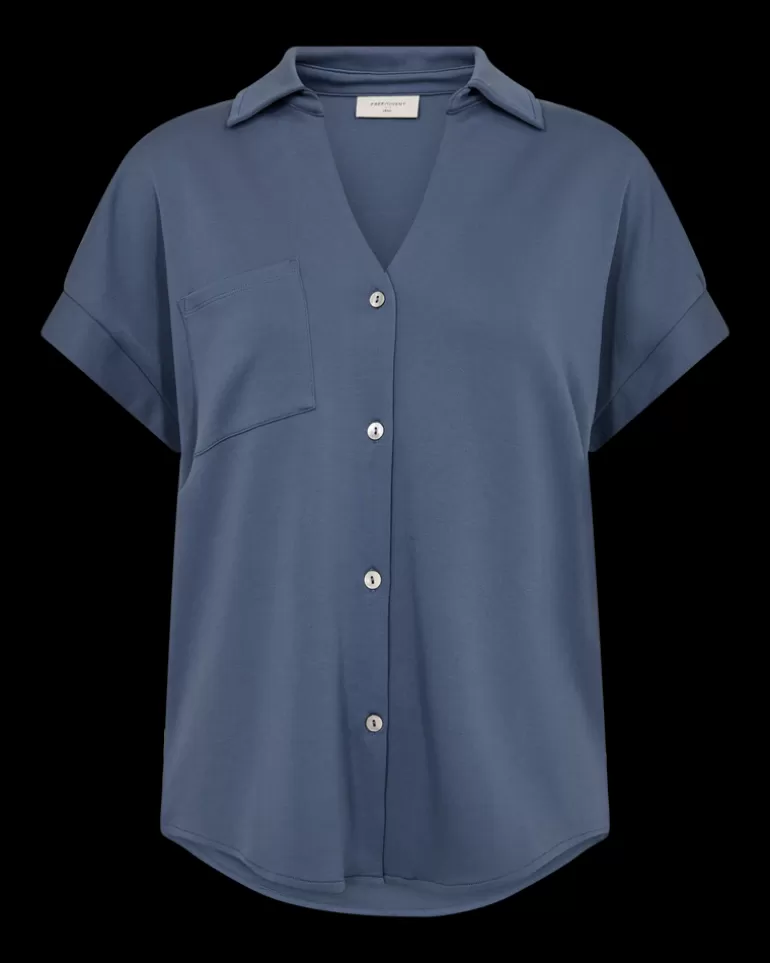 FREEQUENT FQRUE - BLOUSE - BLUE VintageIndigo Discount