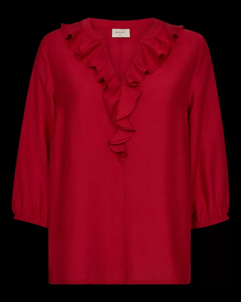 FREEQUENT FQSARA - BLOUSE - RED Bittersweet Clearance