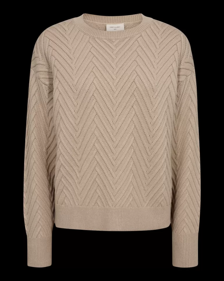 FREEQUENT FQSATURN - PULLOVER - BEIGE SimplyTaupeMel. Cheap
