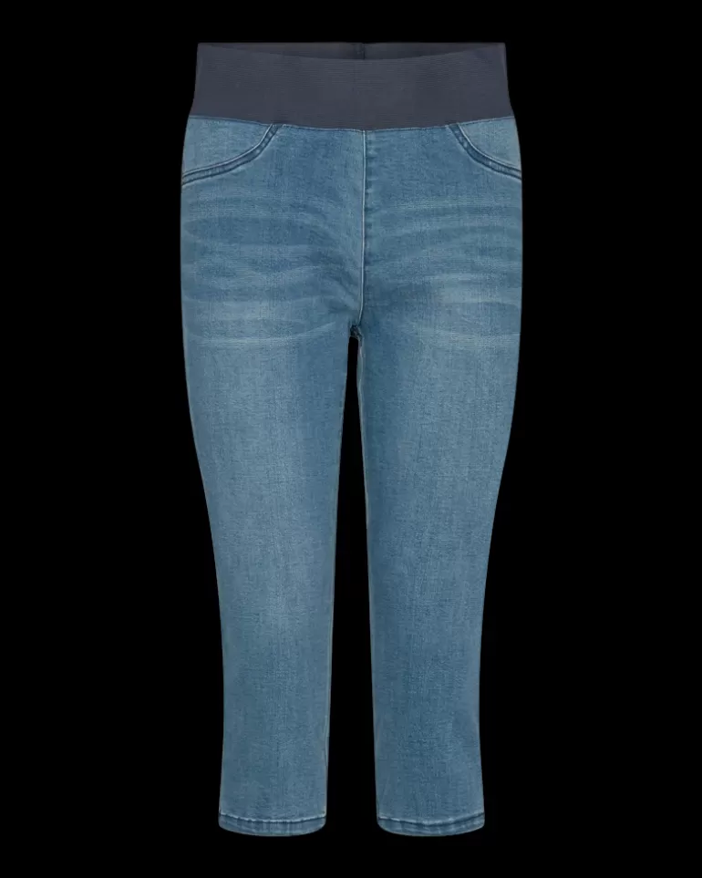 FREEQUENT FQSHANTAL - CAPRI DENIM PANTS - BLUE Mediumbluedenim Discount