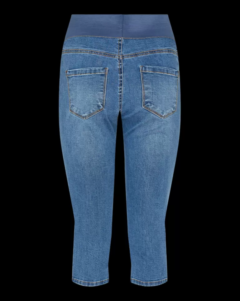 FREEQUENT FQSHANTAL - CAPRI DENIM PANTS - BLUE Mediumbluedenim Discount