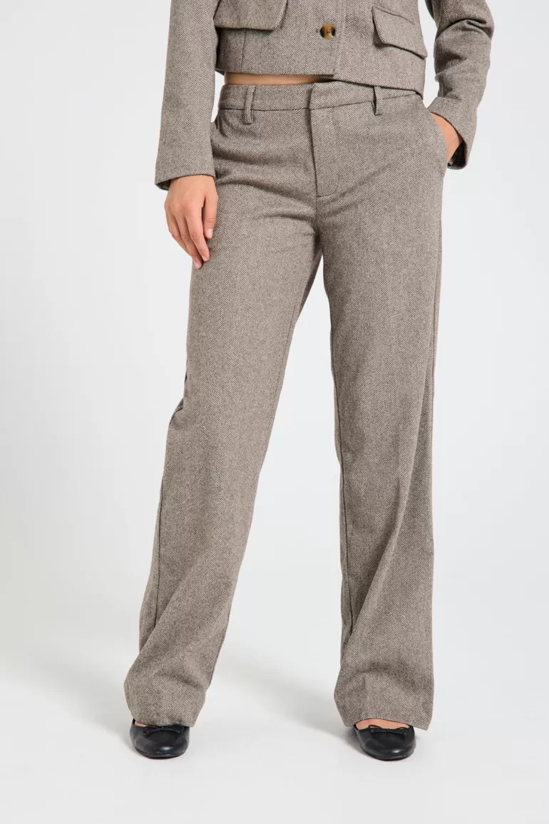 FREEQUENT FQSILLEN - PANTS - GREY LightGreyMel.W.CharcoalMe Store