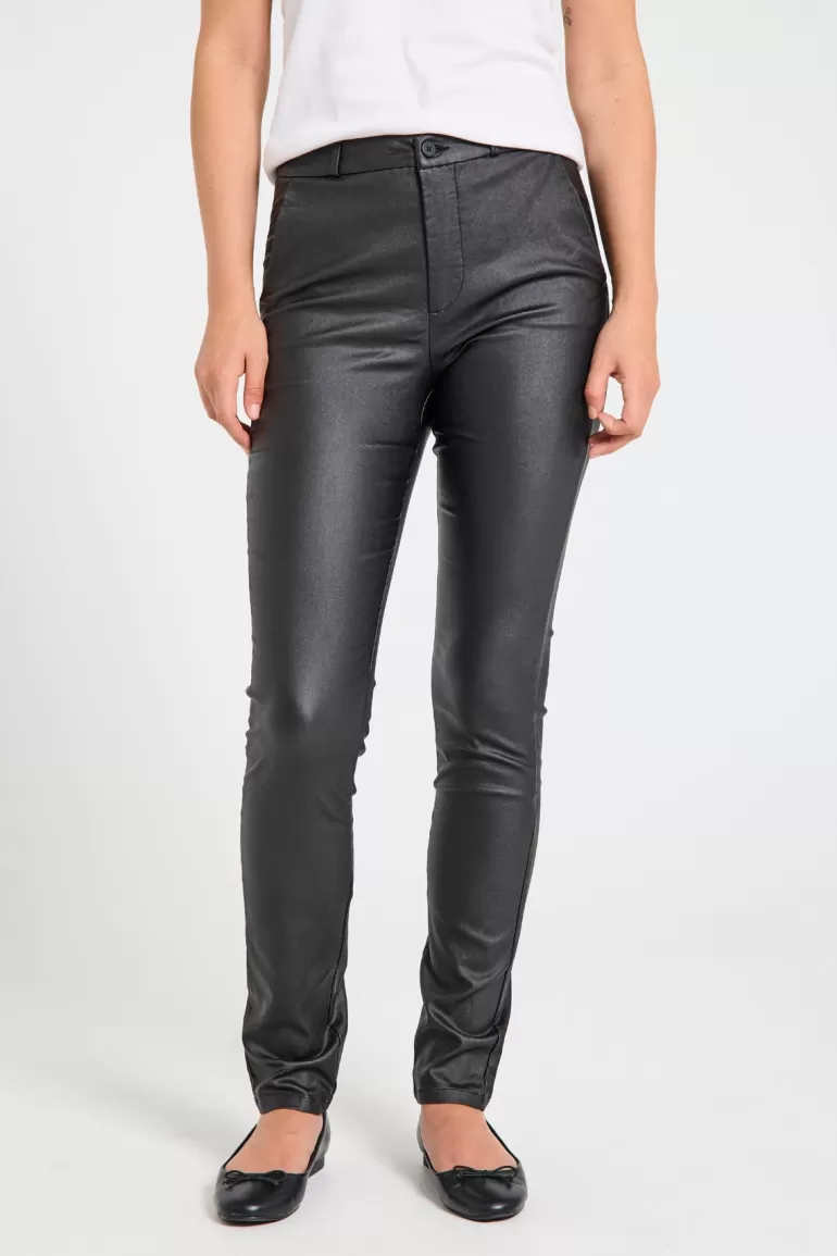 FREEQUENT FQSOLVEJ - ANKLE COOPER PANTS - Black Flash Sale