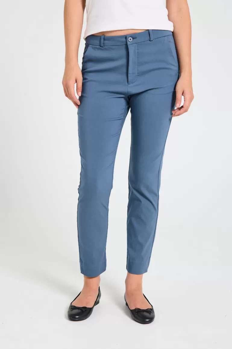 FREEQUENT FQSOLVEJ - ANKLE PANTS - BLUE VintageIndigo Flash Sale