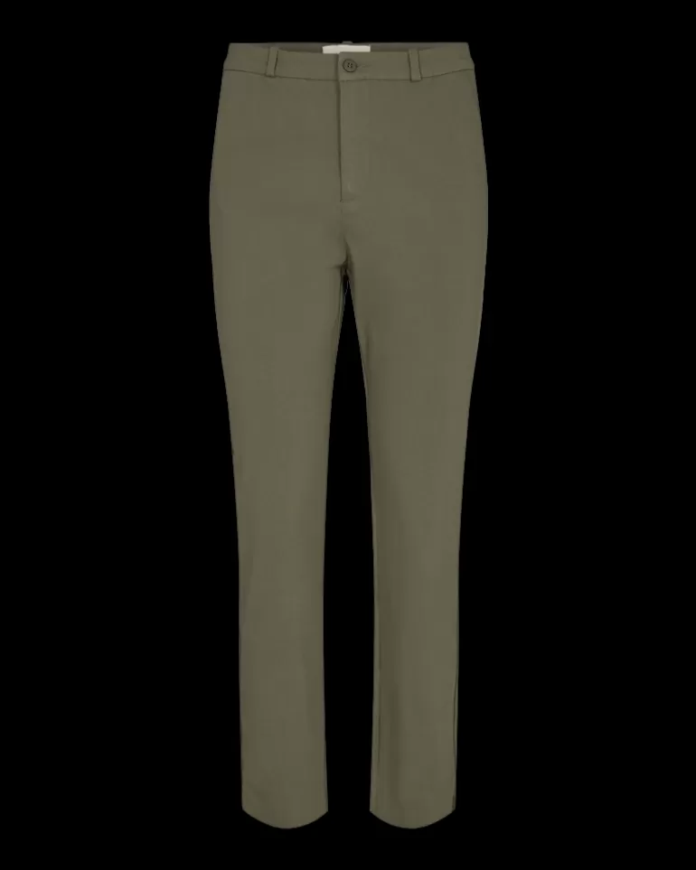 FREEQUENT FQSOLVEJ - ANKLE PANTS - GREEN OliveNight Best