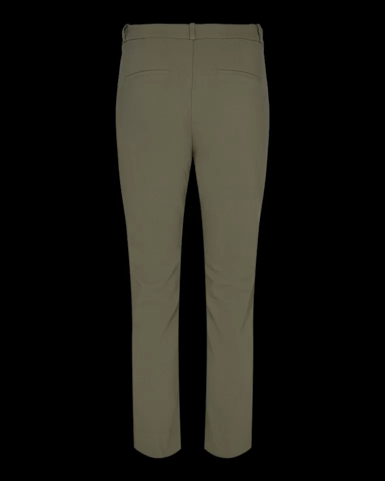 FREEQUENT FQSOLVEJ - ANKLE PANTS - GREEN OliveNight Best