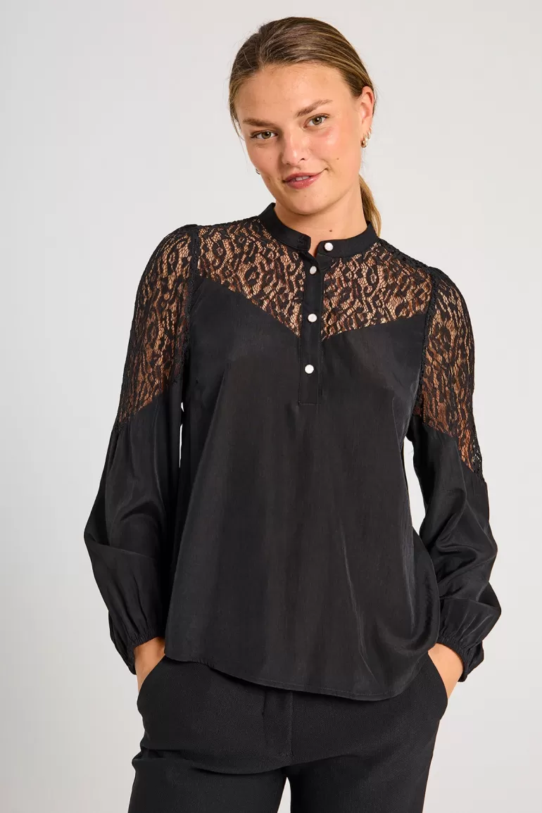 FREEQUENT FQVIALU - BLOUSE - Black Cheap